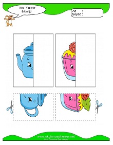 Kes Yapıştır Çalışma Sayfaları